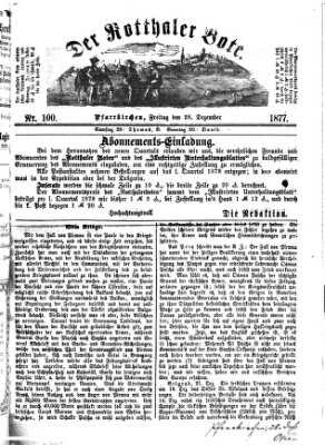 Rottaler Bote Freitag 28. Dezember 1877