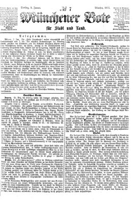 Münchener Bote für Stadt und Land Dienstag 9. Januar 1877