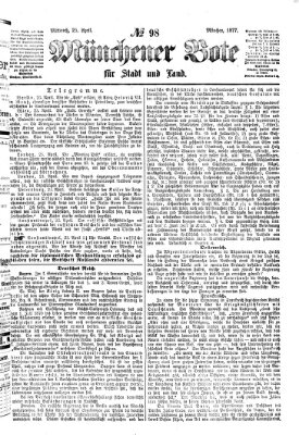 Münchener Bote für Stadt und Land Mittwoch 25. April 1877