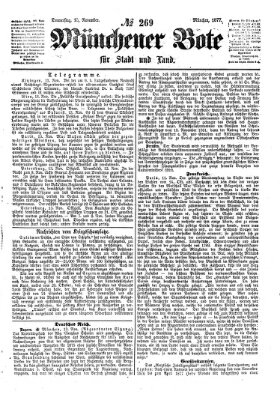 Münchener Bote für Stadt und Land Donnerstag 15. November 1877