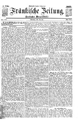 Fränkische Zeitung (Ansbacher Morgenblatt) Sonntag 12. August 1877