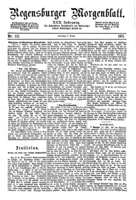 Regensburger Morgenblatt Donnerstag 2. August 1877