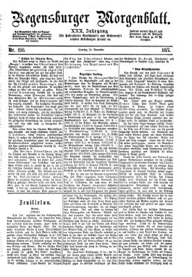 Regensburger Morgenblatt Samstag 10. November 1877
