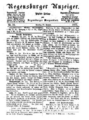 Regensburger Anzeiger Dienstag 30. Januar 1877