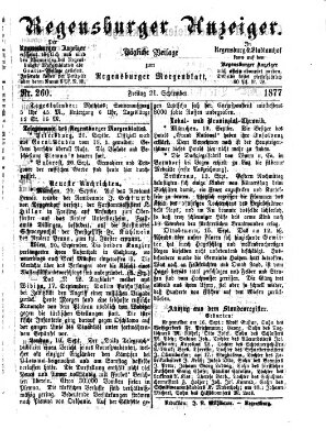 Regensburger Anzeiger Freitag 21. September 1877
