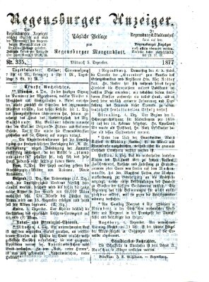 Regensburger Anzeiger Mittwoch 5. Dezember 1877