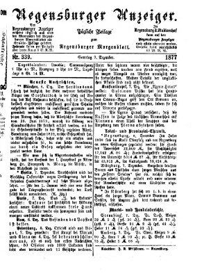 Regensburger Anzeiger Sonntag 9. Dezember 1877