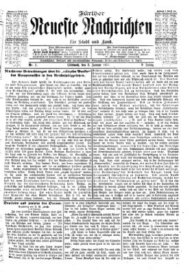 Fürther neueste Nachrichten für Stadt und Land (Fürther Abendzeitung) Mittwoch 3. Januar 1877