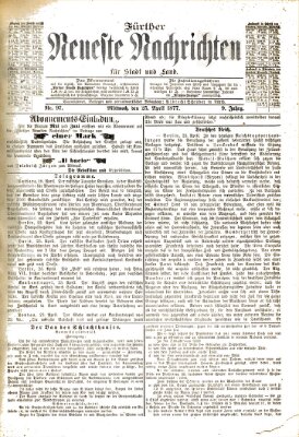 Fürther neueste Nachrichten für Stadt und Land (Fürther Abendzeitung) Mittwoch 25. April 1877
