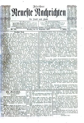 Fürther neueste Nachrichten für Stadt und Land (Fürther Abendzeitung) Dienstag 18. September 1877