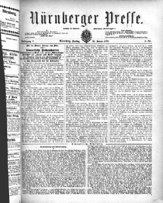 Nürnberger Presse Dienstag 30. Januar 1877