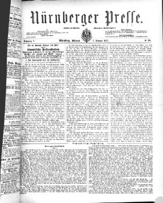Nürnberger Presse Mittwoch 7. Februar 1877