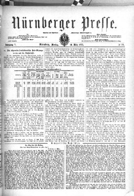 Nürnberger Presse Montag 19. März 1877