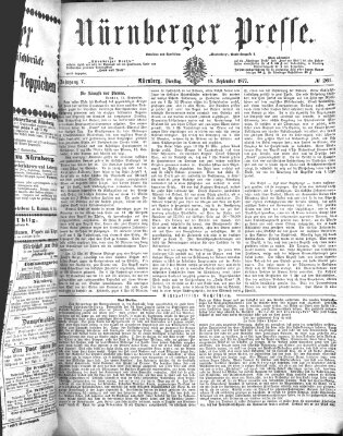 Nürnberger Presse Dienstag 18. September 1877