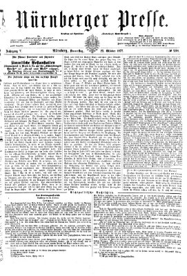 Nürnberger Presse Donnerstag 25. Oktober 1877