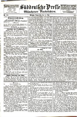 Süddeutsche Presse und Münchener Nachrichten (Süddeutsche Presse) Donnerstag 24. Mai 1877