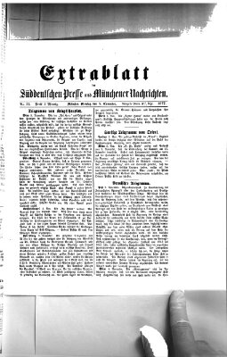 Süddeutsche Presse und Münchener Nachrichten (Süddeutsche Presse) Montag 5. November 1877