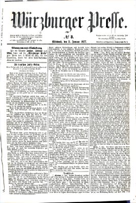 Würzburger Presse Mittwoch 3. Januar 1877