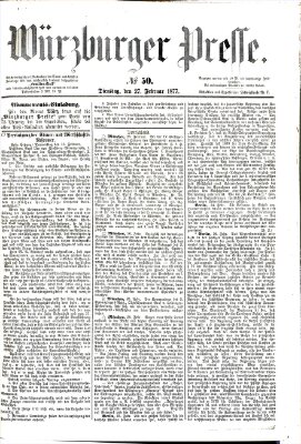 Würzburger Presse Dienstag 27. Februar 1877