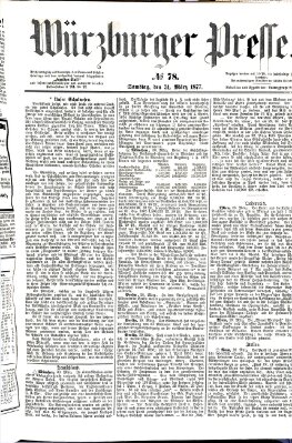Würzburger Presse Samstag 31. März 1877