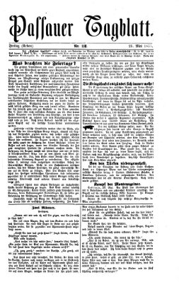 Passauer Tagblatt Freitag 25. Mai 1877