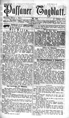 Passauer Tagblatt Sonntag 28. Oktober 1877