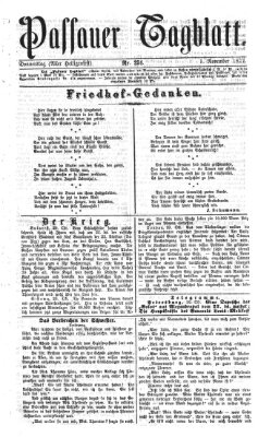 Passauer Tagblatt Donnerstag 1. November 1877