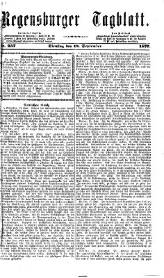 Regensburger Tagblatt Dienstag 18. September 1877