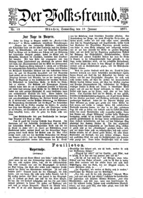 Der Volksfreund Donnerstag 18. Januar 1877