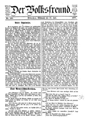 Der Volksfreund Mittwoch 18. Juli 1877