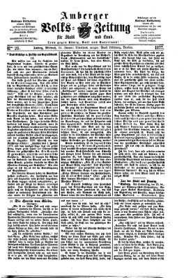 Amberger Volks-Zeitung für Stadt und Land Mittwoch 24. Januar 1877