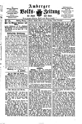 Amberger Volks-Zeitung für Stadt und Land Montag 5. Februar 1877