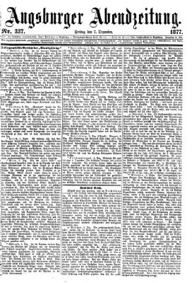 Augsburger Abendzeitung Freitag 7. Dezember 1877