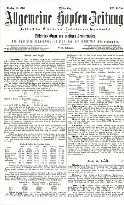 Allgemeine Hopfen-Zeitung Dienstag 29. Mai 1877