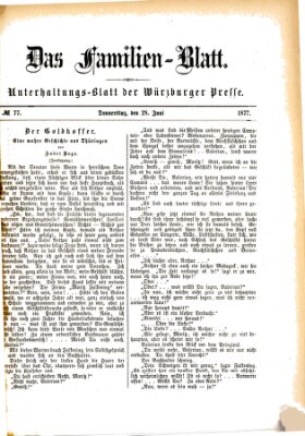 Das Familienblatt (Würzburger Presse) Donnerstag 28. Juni 1877