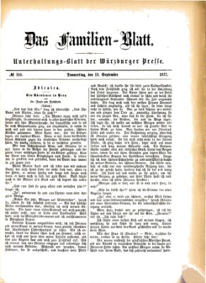 Das Familienblatt (Würzburger Presse) Donnerstag 13. September 1877