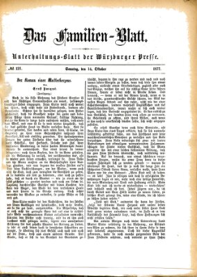Das Familienblatt (Würzburger Presse) Sonntag 14. Oktober 1877