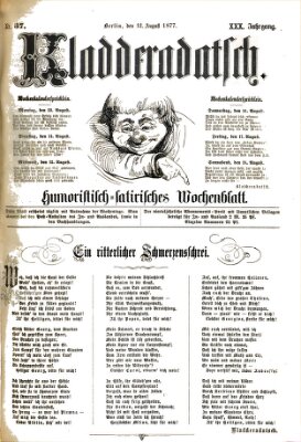 Kladderadatsch Sonntag 12. August 1877