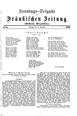 Fränkische Zeitung (Ansbacher Morgenblatt) Sonntag 23. Dezember 1877