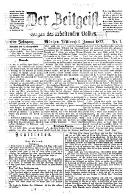Der Zeitgeist Mittwoch 3. Januar 1877