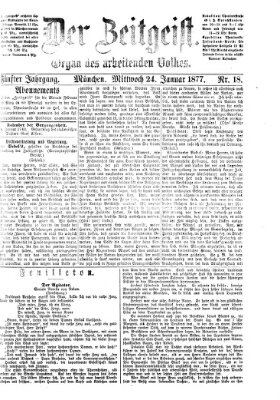 Der Zeitgeist Mittwoch 24. Januar 1877