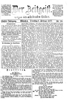 Der Zeitgeist Dienstag 6. Februar 1877