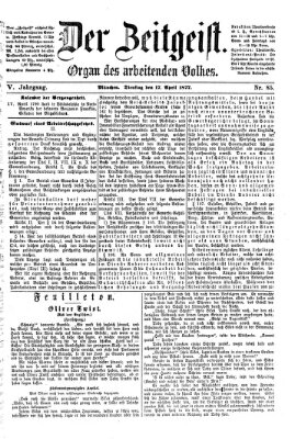 Der Zeitgeist Dienstag 17. April 1877