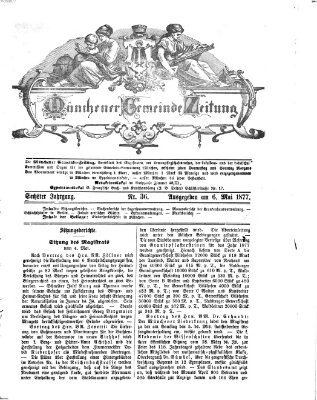 Münchener Gemeinde-Zeitung Sonntag 6. Mai 1877