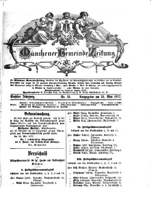 Münchener Gemeinde-Zeitung Donnerstag 24. Mai 1877
