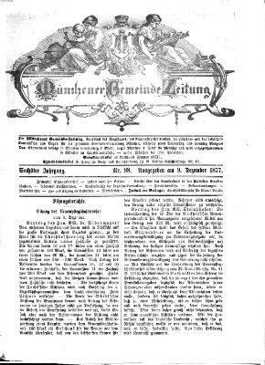 Münchener Gemeinde-Zeitung Sonntag 9. Dezember 1877