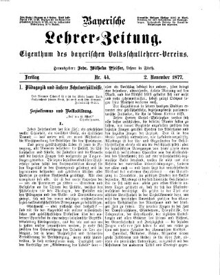 Bayerische Lehrerzeitung Freitag 2. November 1877