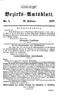 Neuburger Bezirks-Amtsblatt Dienstag 13. Februar 1877