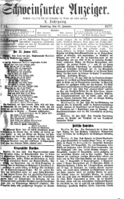 Schweinfurter Anzeiger Samstag 27. Januar 1877