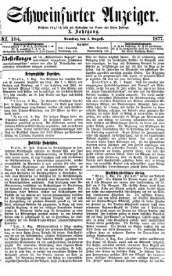 Schweinfurter Anzeiger Samstag 4. August 1877